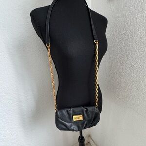 Marc Jacobs "Natasha" Cross Body  Black Leather Bag
